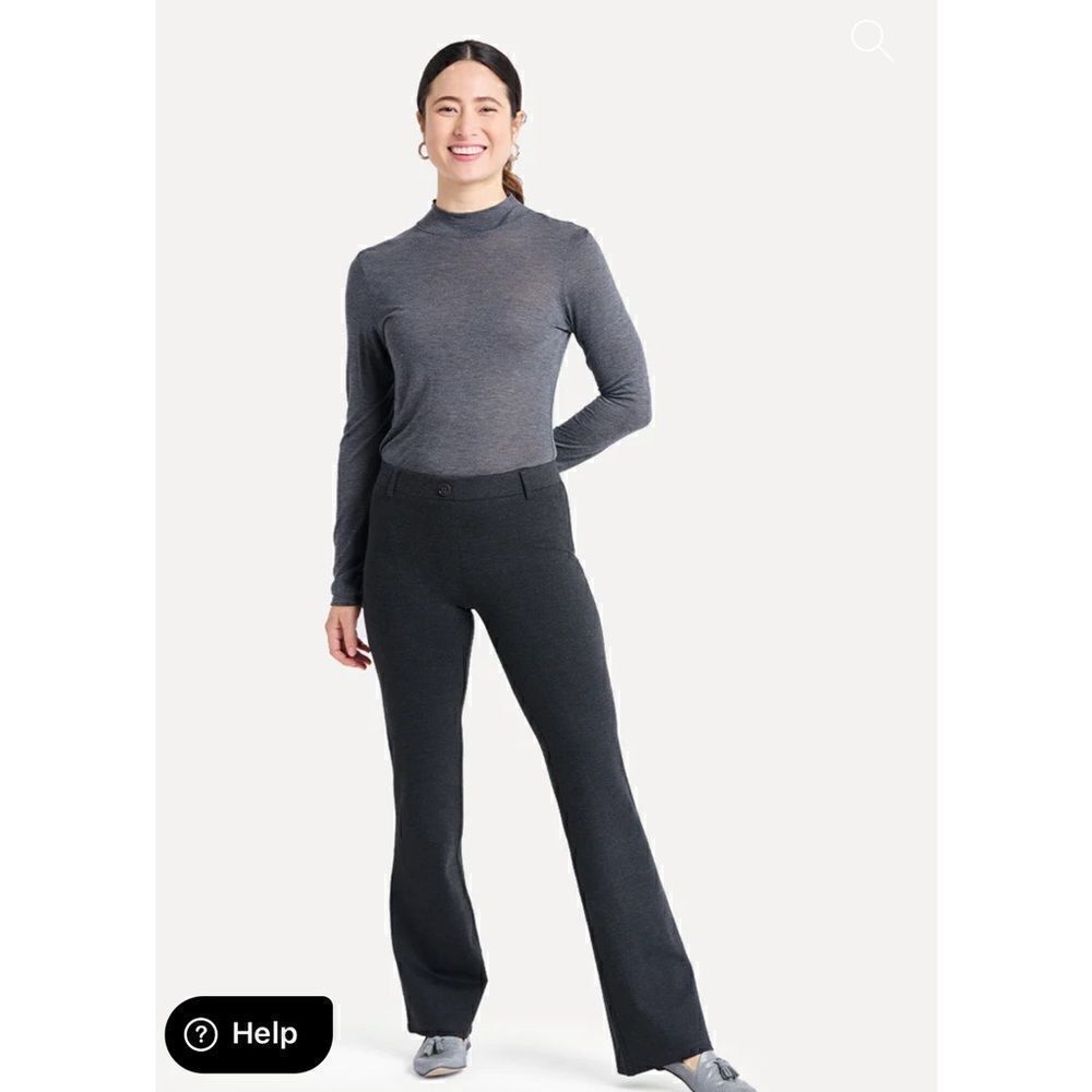 EUC WOMEN’S MEDIUM PETITE BETABRAND GRAY BOOTCUT/CLASSIC DRESS PANT/YOGA PANTS